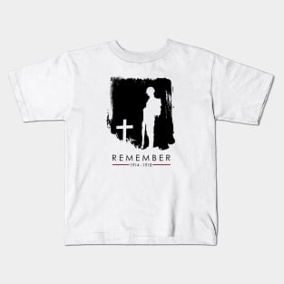 Remember 1914 - 1918 WW1 Veteran Kids T-Shirt